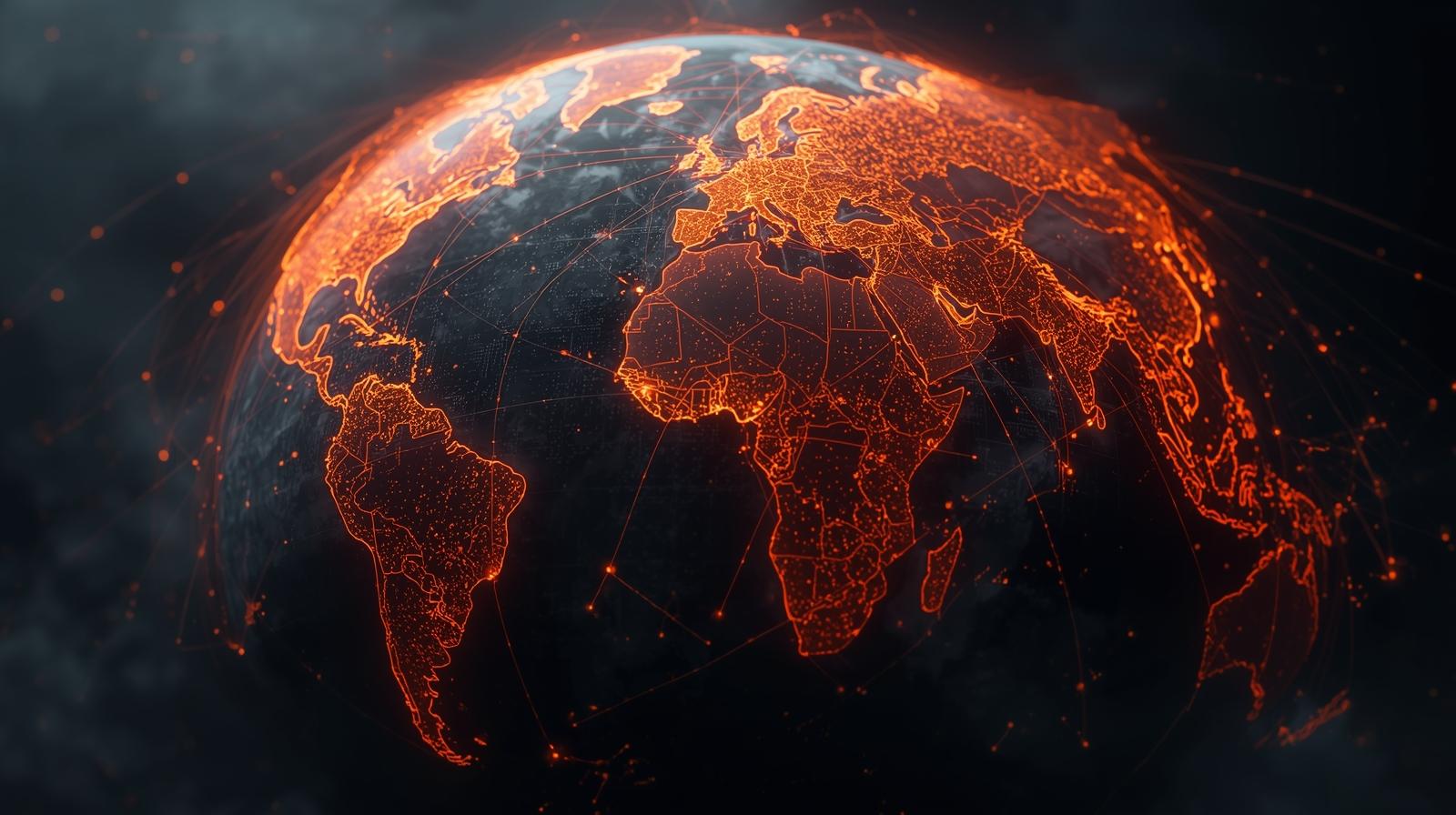 World map showing Valknut Group service regions